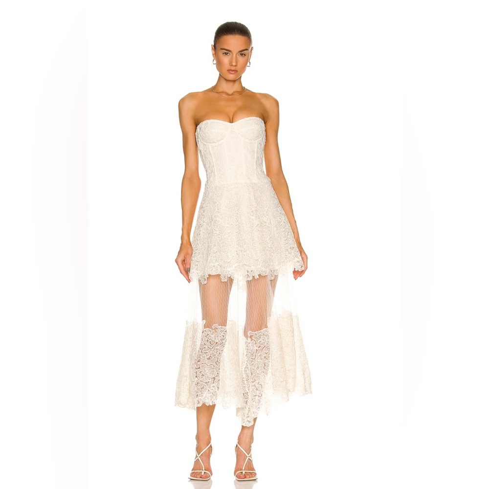 Bridal Shower Lace Midi Dress